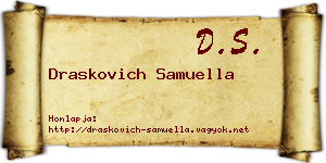 Draskovich Samuella névjegykártya